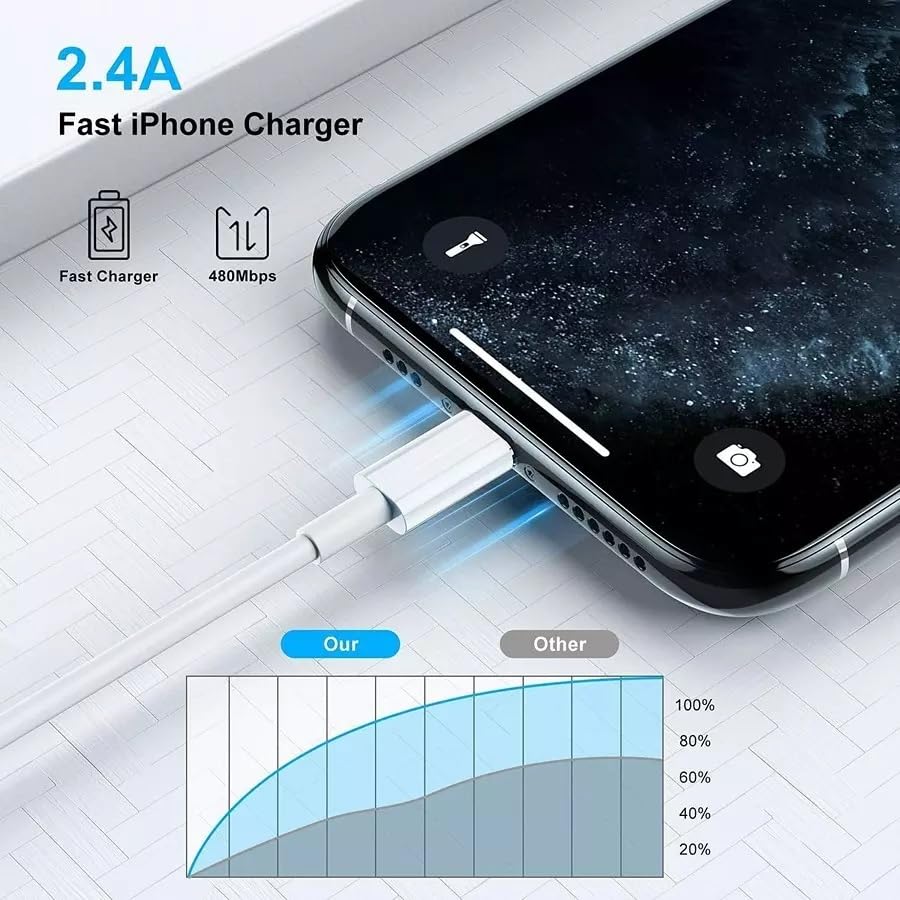 Image of Type C to Lightning Fast Charging Cable Compatible with iPhone 14 /14 Pro / 14 Pro Max / 13 /13 Pro / 13 Pro Max / 12 /11 /XR /XS /X /8 Series.