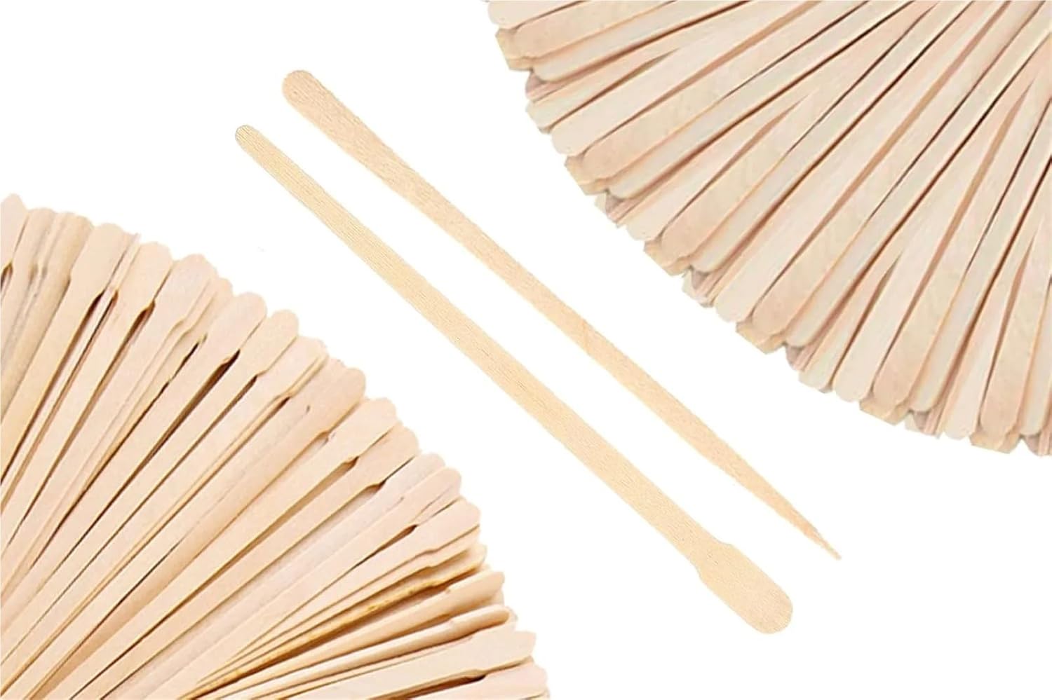 Small Waxing Sticks 1000PCS Woman Wooden Hair Removal Stick Disposable Depilation Spatula Wax Sticks Wood Face Eyebrows Waxing Beauty Tool(Beige)