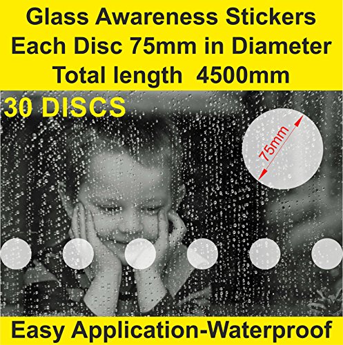 Kit manifestation verre linéaire 4500 mm premium avec cercles de 75 mm