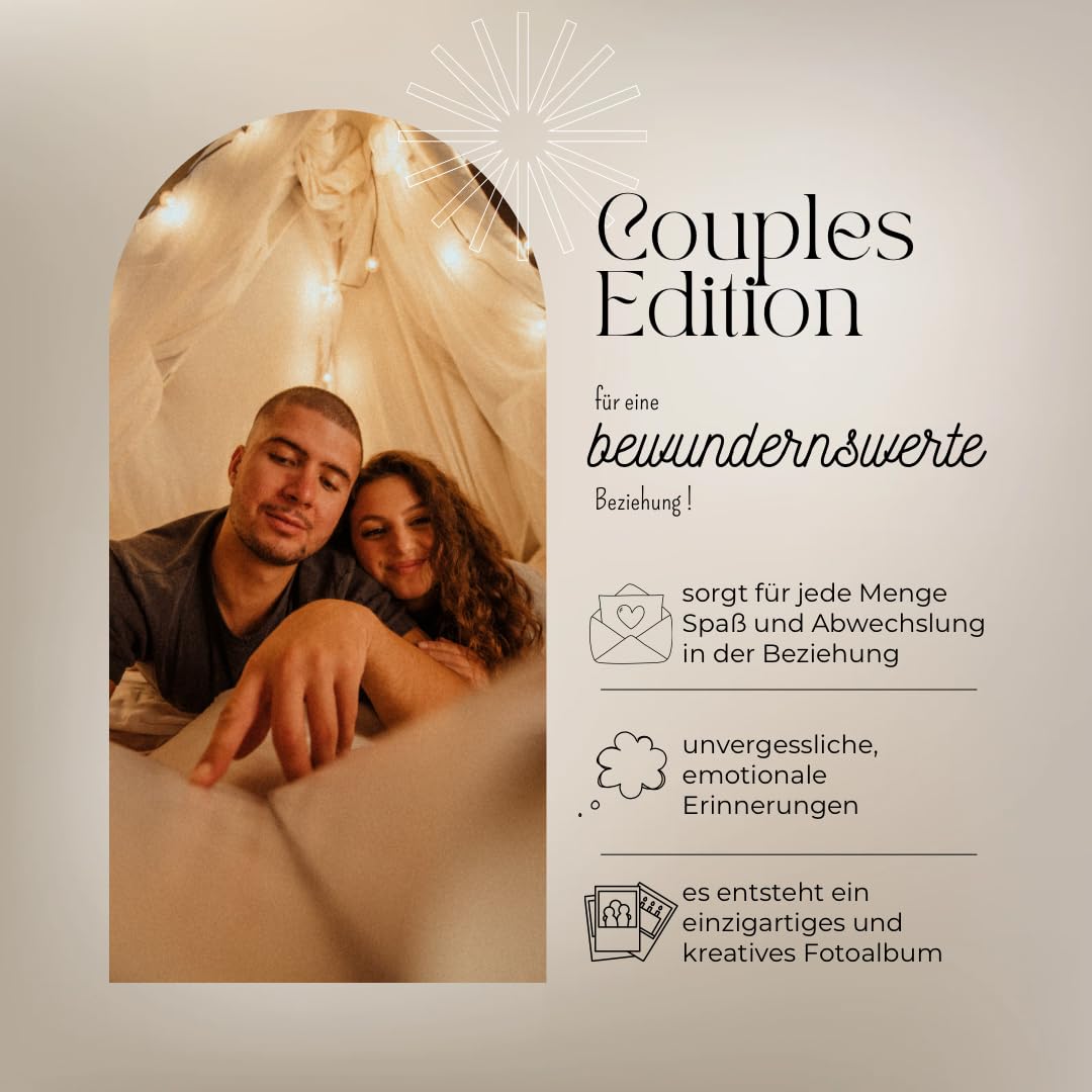 YourLoveChallenge® album fotograficzny z 130 wyzwaniami dla par, osobisty prezent dla partnera na Walentynki, urodziny, rocznicę lub mały upominek