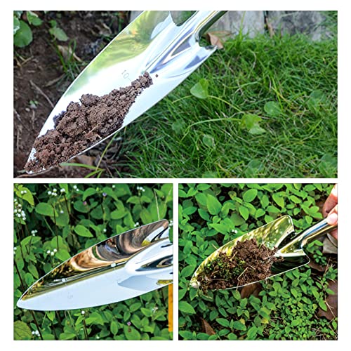 Garden Shovel Trowel Hand Shovels, Stainless Steel Gardening Tools For Transplanting Weeding Moving And Smoothing Digging Planting (1) #TOP4
