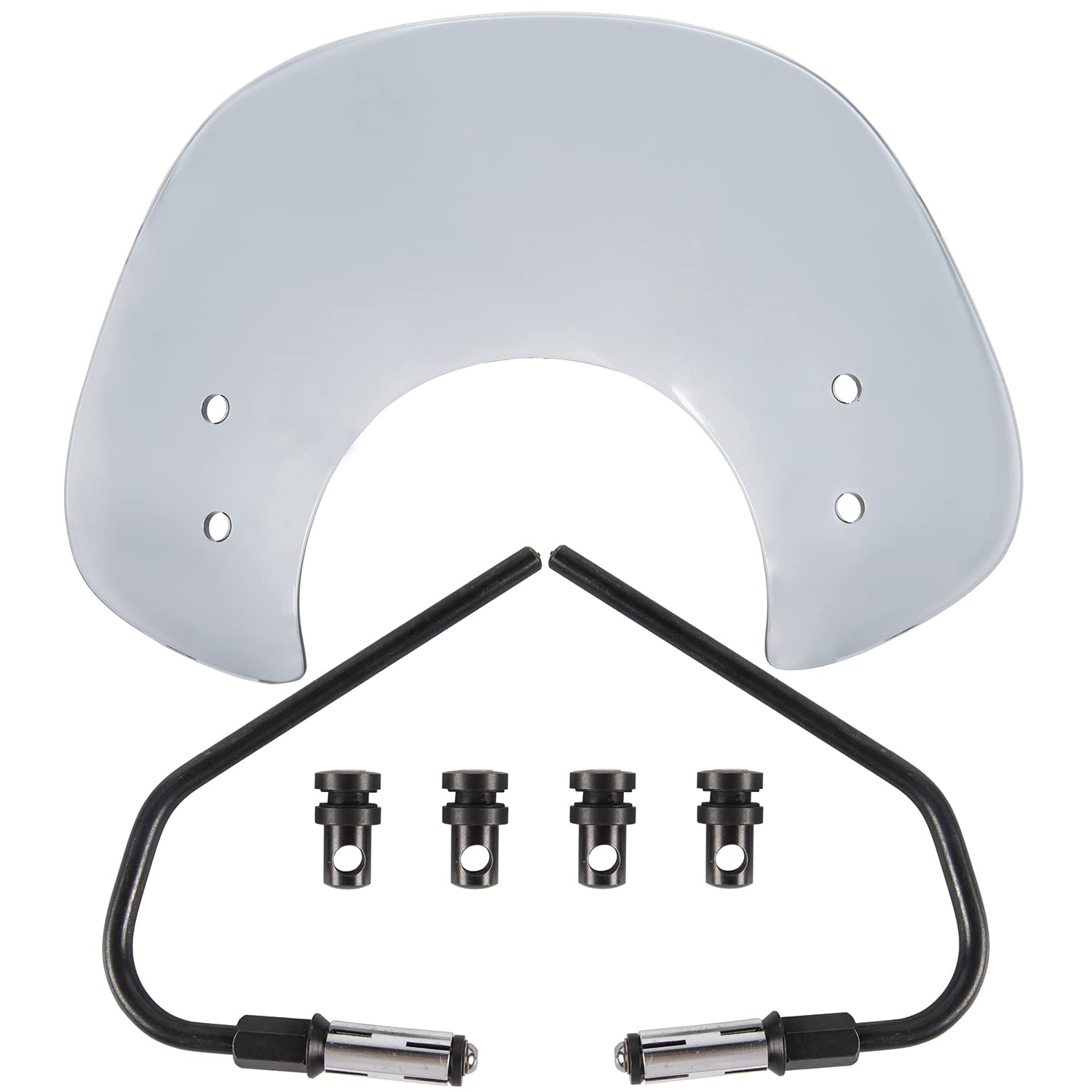Parabrezza Zanzariera Deflettori Visiera per Vespa Primavera 50 125 150, 2017-2022, Moto Sportive, Schermo Corto Fumè Chiaro