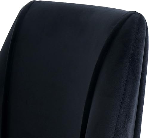 Miniatura 6 de i-POOK Juego de 4 sillas de comedor modernas de terciopelo, sillas de cocina con asiento grueso y patas de metal plateado, silla tapizada sin brazos