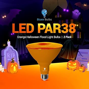2 Pack LED Par38 Flood Orange Light Bulbs - 18W (120Watt