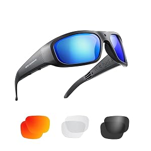 OHO Ultra-Thin Lightweight Sports Camera Sunglasses 24MP Camera 1080P Video Water Resistant UV400 Lens