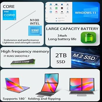 Amazon.co.jp: SZBOX 2 in 1 ラップトップ デュアルタッチ