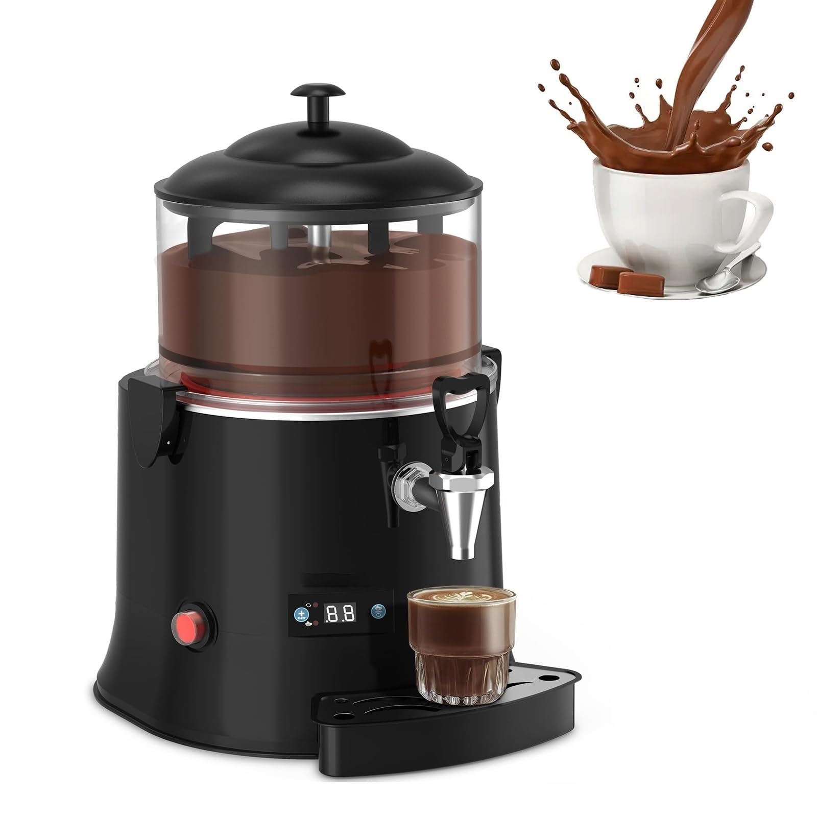 Distributeur De Chocolat Chaud Électrique 10 L avec Agitation Automatique Et Contrôle Intelligent De La Température, Idéal pour Les Fêtes en Cuisine.,5L