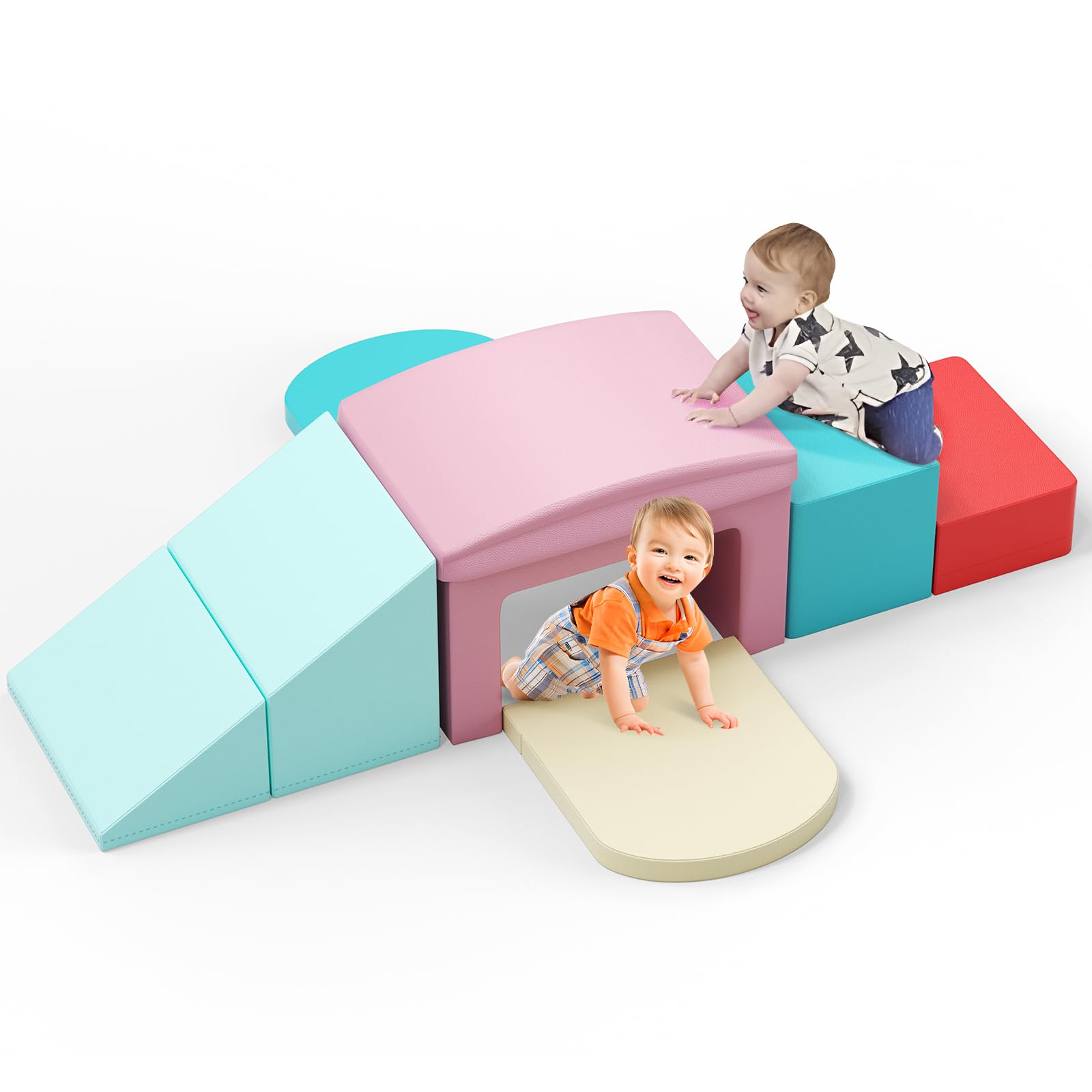 Blocchi in Schiuma, Cotone Perlato ad Alta densità, Fodera in Pelle PU Rinforzata Impermeabile e Resistente alle Crepe, Chiusura Invisibile, per Interno/Esterno