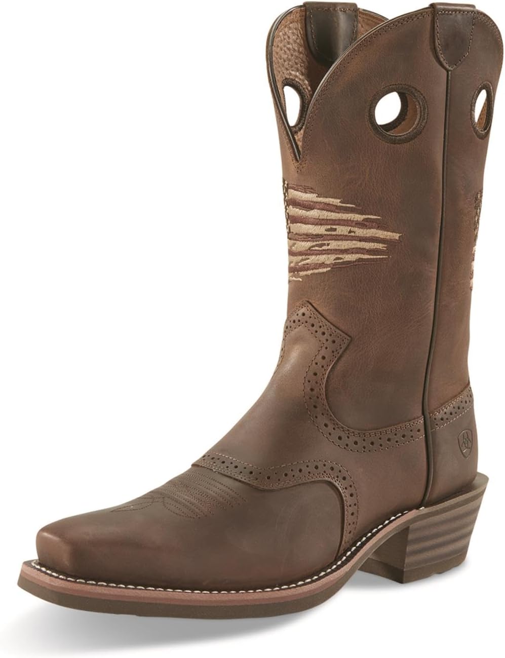 Ariat Heritage Roughstock Western Boot - Men's Square Toe Leather Work Boot
