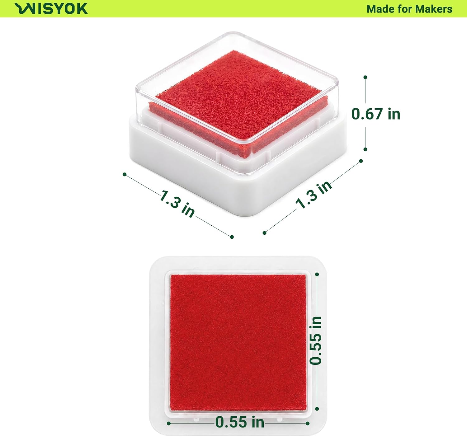 WISYOK Craft Ink Pads for Stamps, 12 Colors
