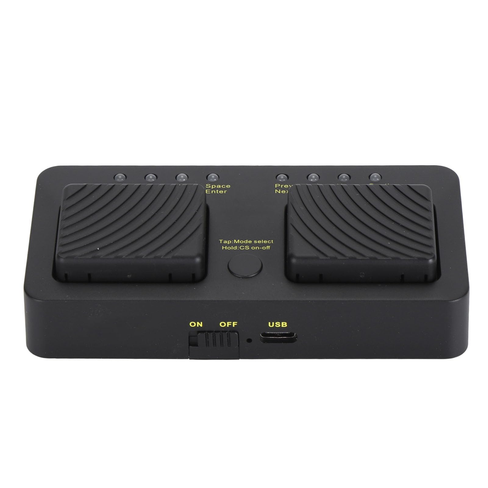 Sxhlseller Pedal Inalámbrico para Cambio de Página para Control de Partituras, Funcionamiento Silencioso para Estudio de Grabación, Carga USB, para Tableta, Portátil, PC, Plástico