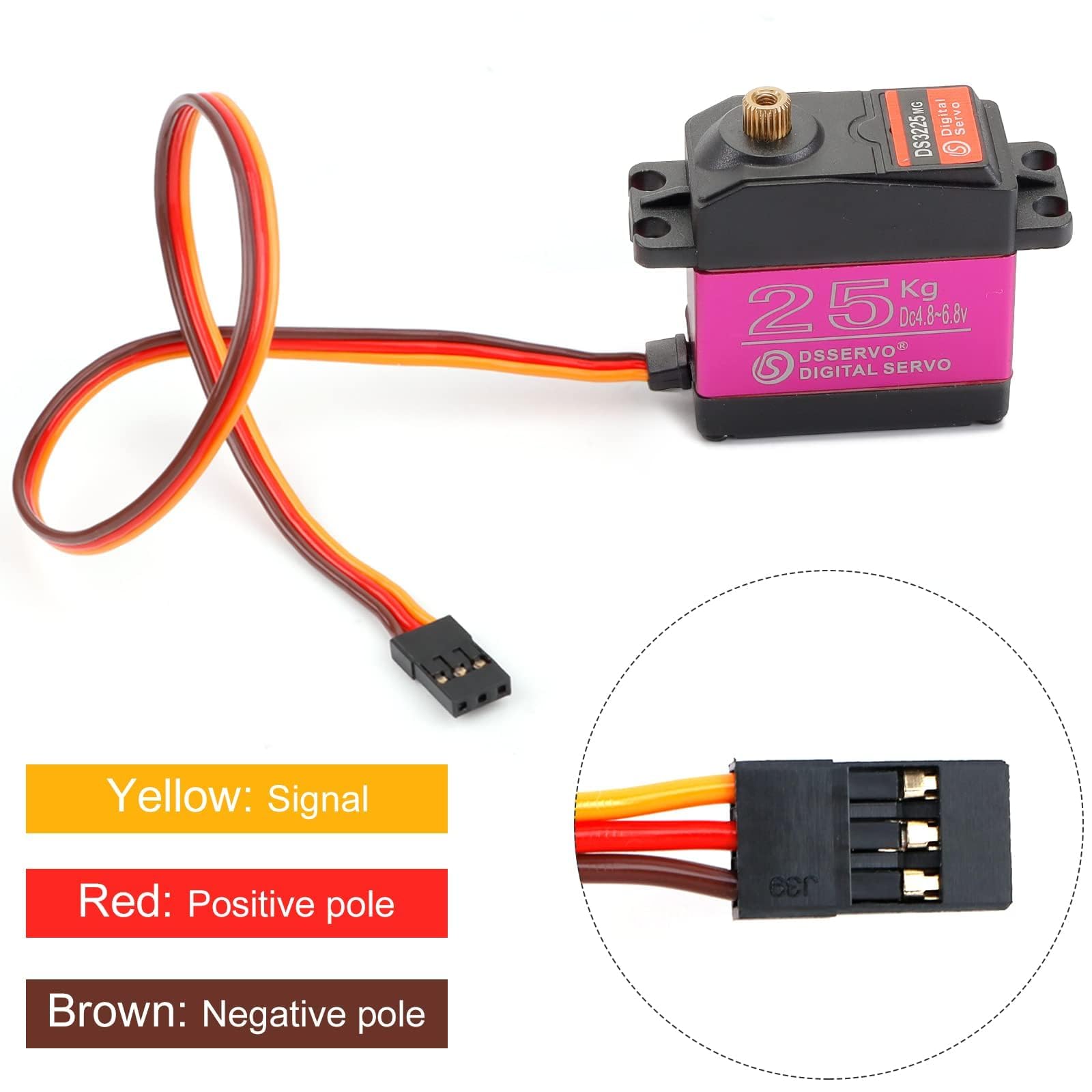 Servo RC Servo 25 kg servo sterzo digitale impermeabile Servo High Torque Servo modello in metallo cambio servomotore 180° servos DS3225 per RC Auto Robot 1/10 1/8