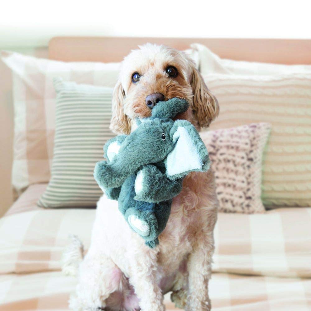 Kong - Comfort Kiddos Elephant Jouet en Peluche avec couineur Amovible pour Petits Chiens