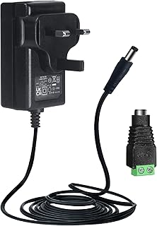ANLINK 12V 2A/2000mA Power Supply Adapter, AC 100-240V 50/60Hz to DC 12V 2A/2000mA 24W Wall Charger with DC Female Barrel Connector, 1.8M 20AWG Long Cable for Stable and Flexible Use