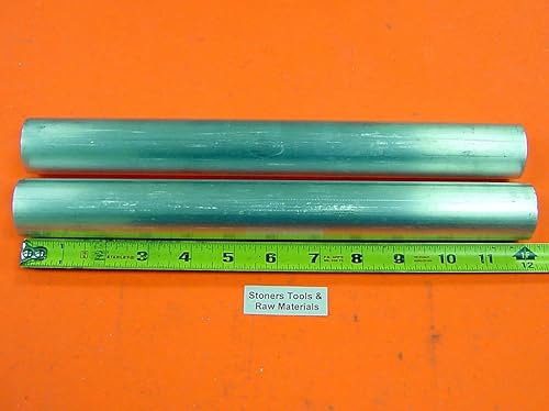 2 piezas 1-1/2 "+/-.005" aluminio redondo 6061 varilla 12 "largo +.07"/-0 sólido T6511 barra extruida stock nuevo 4.16 #