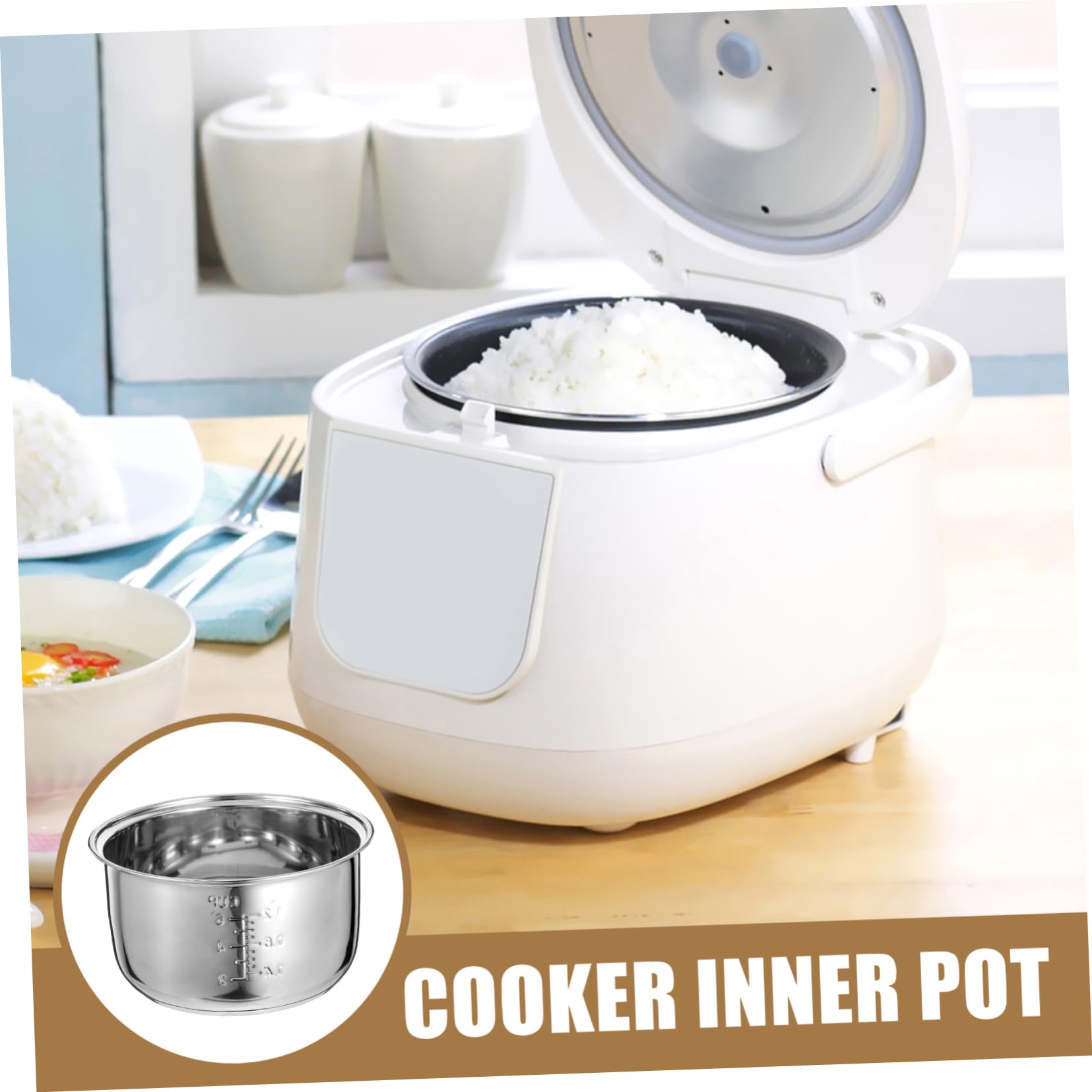TOPBATHY Doublure de cuiseur à riz pot intérieur cuiseur cuve de rice cooker le pot intérieur du riz Pot intérieur non strict récipient de cuisson antiadhésif bol intérieur du cuiseur à riz