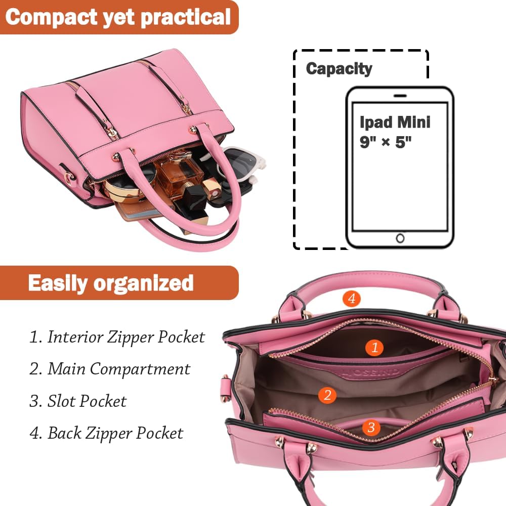 LJOSEIND Purses and Handbags for Women Trendy Satchel Tote Shoulder Bags with Top Handle