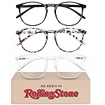 IBOANN Chic & Comfy Blue Light Glasses for Women - 3-Pack Round Frames, Screen-Ready Style with UV Protection Coating
