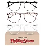 IBOANN Chic & Comfy Blue Light Glasses for Women - 3-Pack Round Frames, Screen-Ready Style with UV Protection Coating