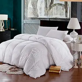 Edredom Casal, Queen e King Size Branco - 2,20x2,40m | Dupla Face em Microfibra com Enchimento Extra Macio para Conforto Supremo - Design Elegante e Aconchegante - 1 Peça