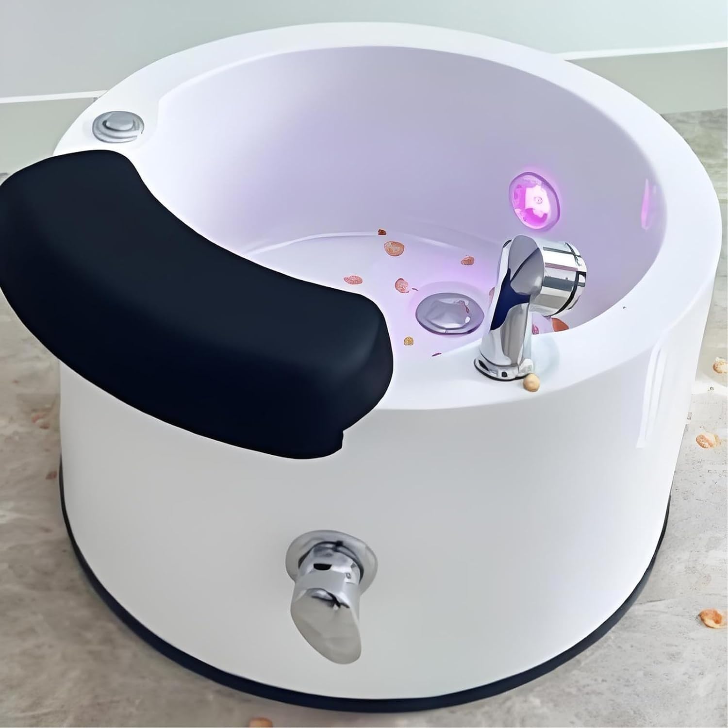 Vasca Per Pedicure Portatile, Bacinella In Acrilico Con Regolazione Dellacqua Calda E Fredda, Scarico Automatico Con Un Solo Tocco, Vasca Profonda Per Pediluvio Ideale Per Saloni Di Bellezza E