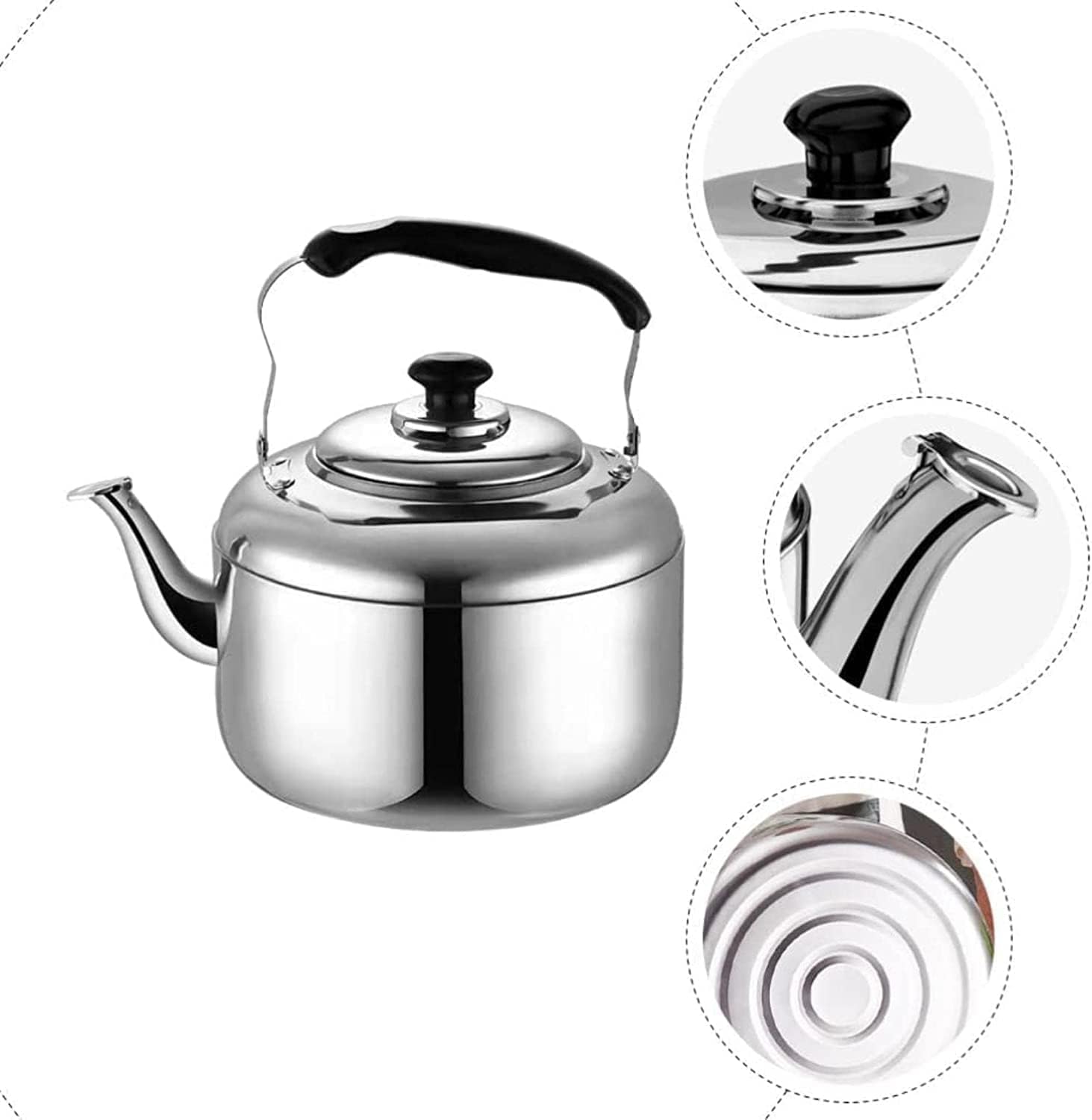 Czajnik z Gwizdkiem Płyta Kuchenna Gwizdający Czajnik Do Herbaty Gwizdający Czajniczek Ze Stali Nierdzewnej Camping Indukcyjny Czajnik Do Herbaty Do Kuchenki Gazowej Gwizdanie Czajnik Czajnik Kuchenek