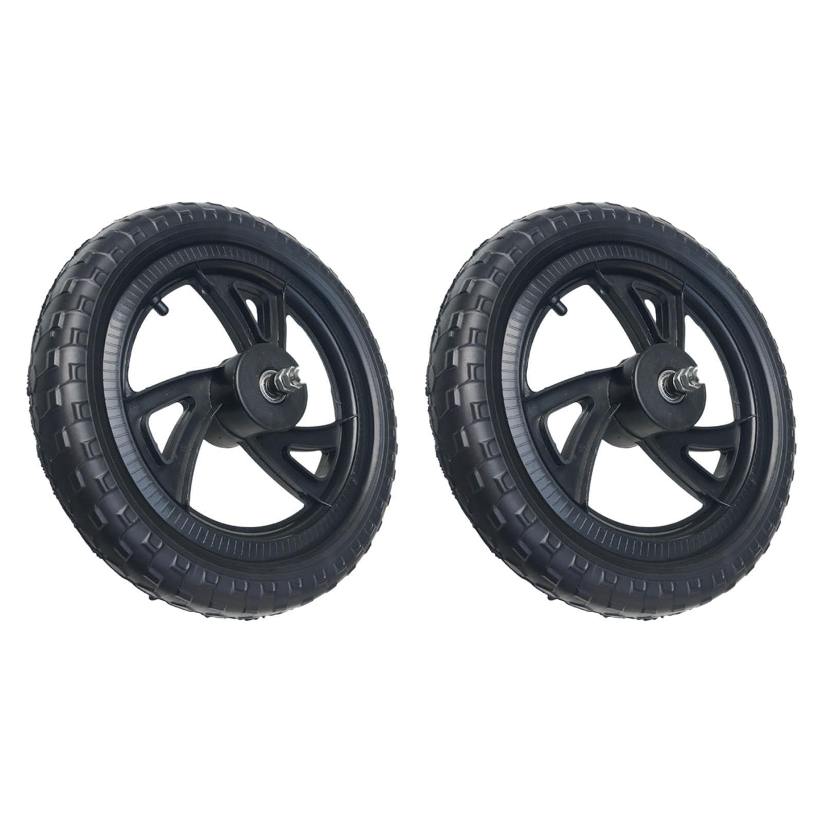 11inch Balance Bike Wheels 1 Pair Lightweight Black Training Bicycle Tire for Glider Bike Replacement Parts for Boys Girls- Triangular Wheel Hub