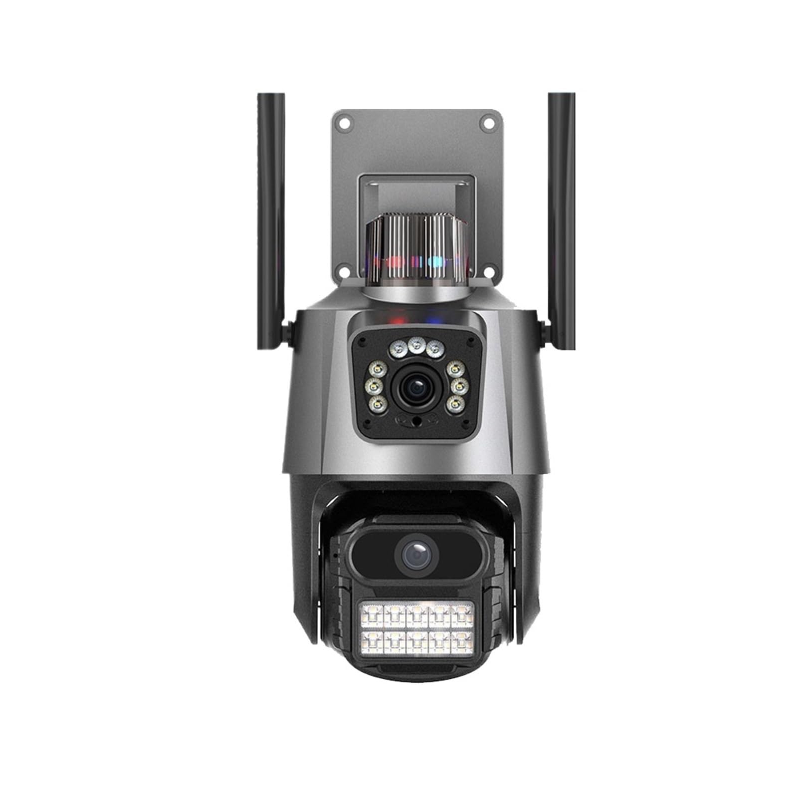Videosorveglianza, Telecamera Wi-Fi PTZ da 6 MP a doppia lente for esterni con allarme antifurto con sirena Speed ​​Dome Ai Human Detect Videosorveglianza P2P(6MP NO SD Card)