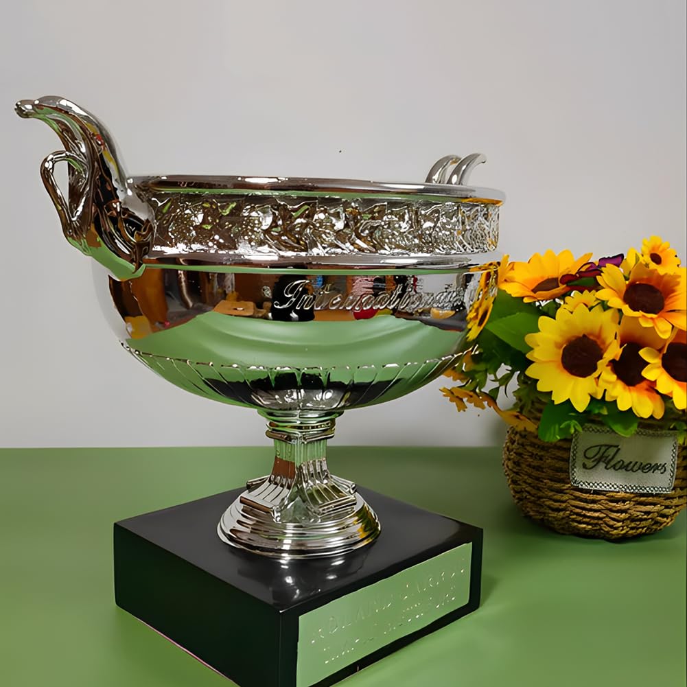 Nachbildung der French Open Herren Tennis Meisterschaft Trophäe, Grand Slam Champions Trophäen Tennis Fan Heimdekoration Sammlerstücke Display Ornamente Kunstharz