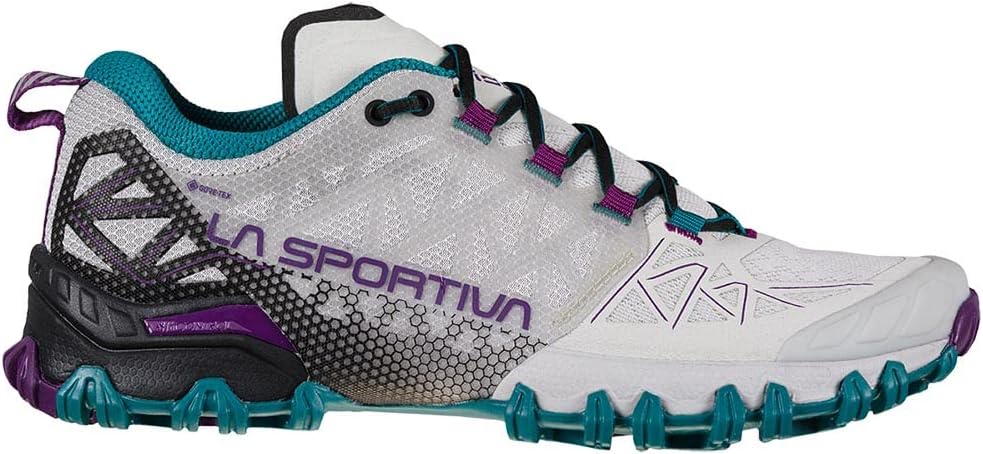 La SportivaWomens Bushido II GTX Trail Running Shoe, Light Grey/Blueberry, 9.5-10