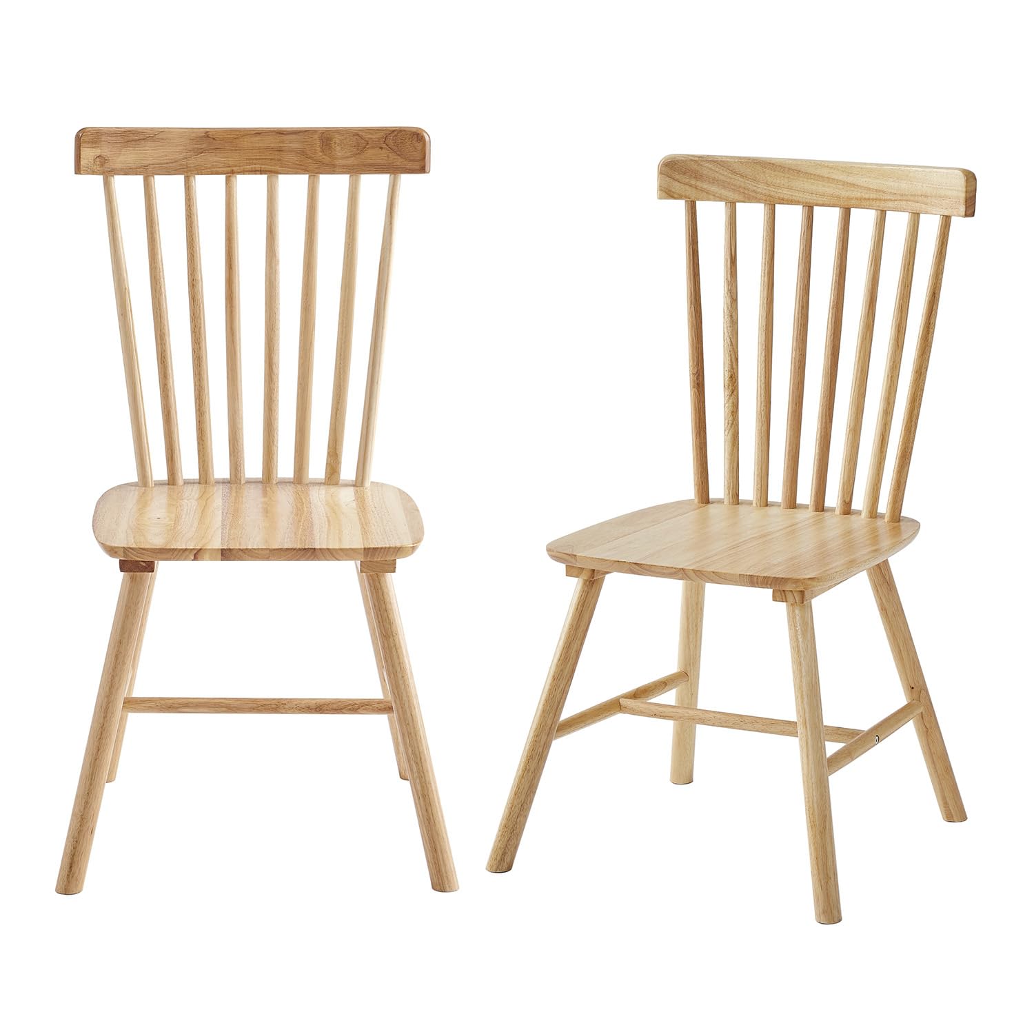 XHWECAN Wood Dining Chairs Set of 2, Windsor Kitchen Dining Room Chairs Set with Solid Wood Legs, High Spindle Back Wooden Chairs Set, Vintage Country
