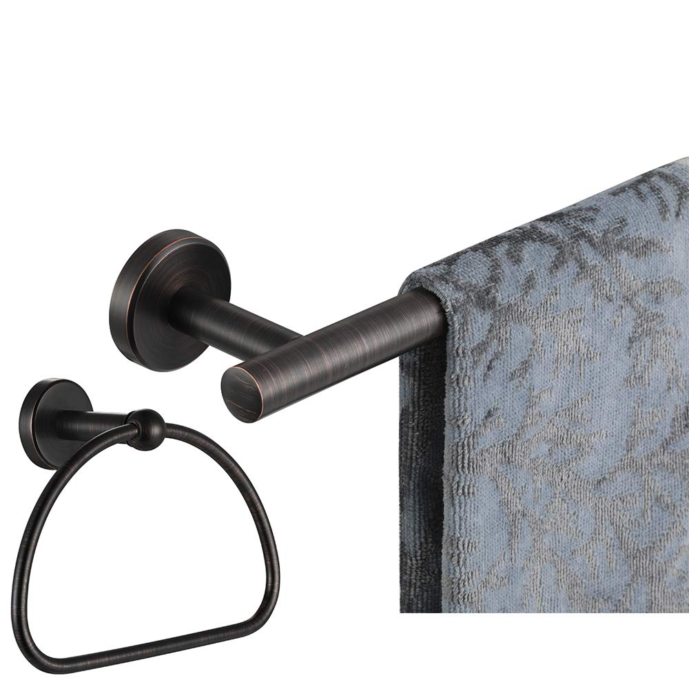 Towel Ring JQK Towel Ing Oil Ubbed Bonze, Stainless Steel Half...