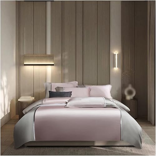 SFMZCM - Juego de edredón de fibra de retazos con cremallera de seda juego de ropa de cama fresco de seda doble Queen color D tamaño 59 x 66ft