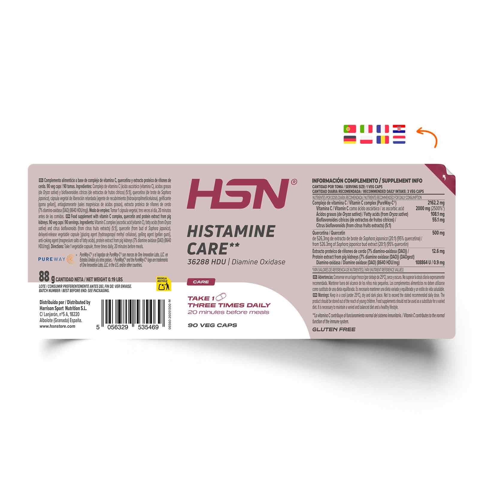 HSN Histamine Care - 90 Cápsulas Vegetales
