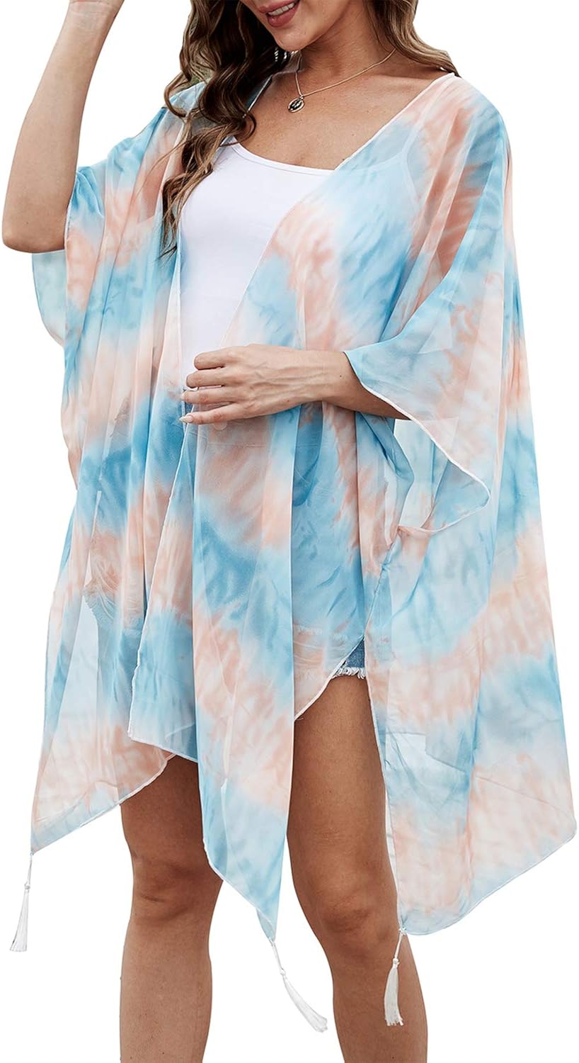 Womens tie dye swim cover up Clearance