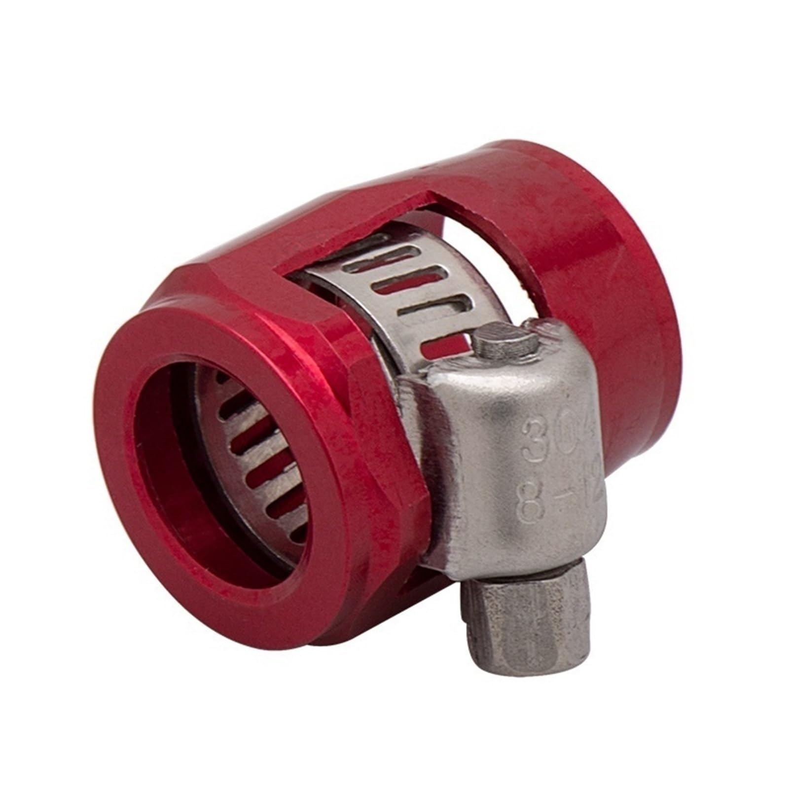 Dsfihjo An6 Red Hose Finisher Flexible Pipe Clamp An6 An8 An10 Fuel Hose Clamp End Finisher Finishers Aluminum Connectors Clamps(An6 Red)