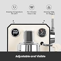 Vista 4 de Gemilai Paquete de máquina de café expreso y molinillo de café eléctrico para capuchino, café con leche