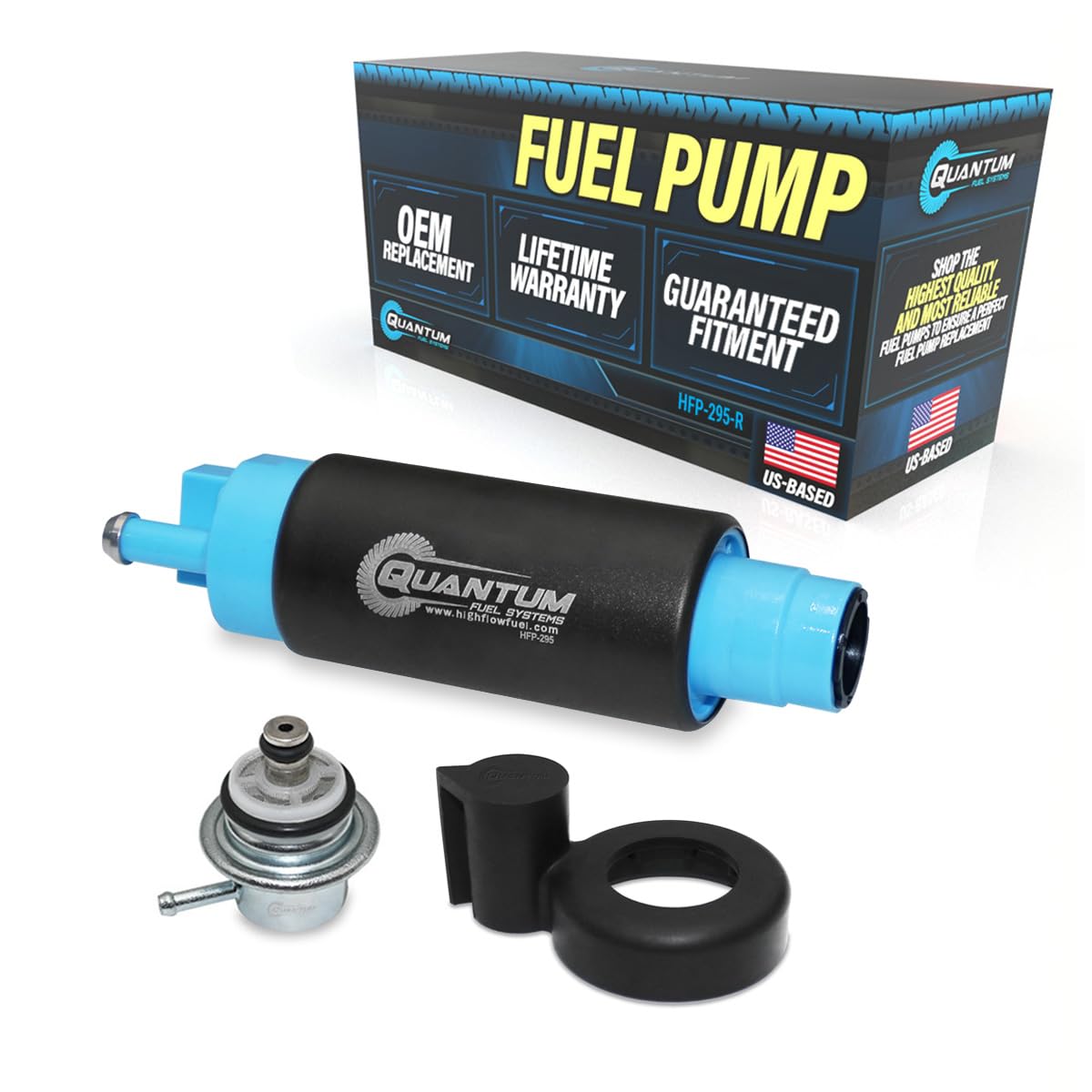 HFP-295-R Mer Optimax Outboard 1984-2020 Marine/Outboard Fuel Pump w Installation Kit and Pressure Regulator