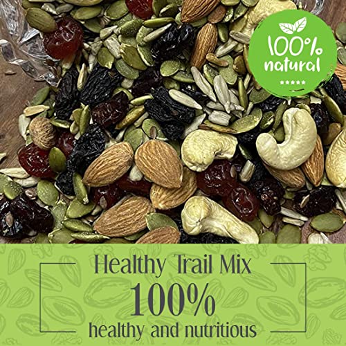Image of 20-20 Dry Fruits Healthy Mix Nuts Dry Fruits Trail Jar - (200 g) - Dried Cranberries, Strawberry, Kiwi, Melon Seed,Flax,Sunflower, Pumpkin, Roasted Cashew, Roasted Almond ,Black Raisins | Healthy Gift Hamper | (200 g)