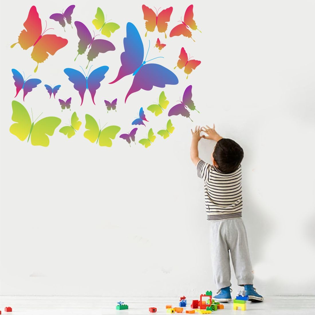 AH Decals Cartoon 3D Colour Full Butterflly Animated Wall Sticker Beautiful Created Designs Kids Room Sticker Wall, Hall, Living Room,Poster 3D Background Removable Sticker Gallery Poster - Image 3 thumbnail