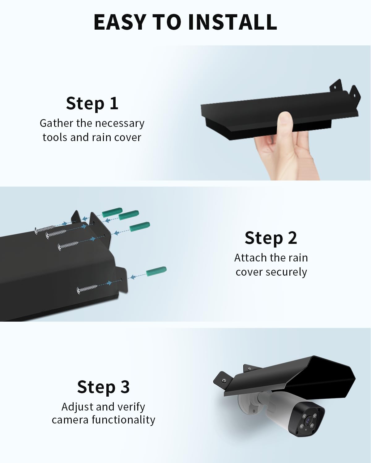 security camera sunshade installation examples