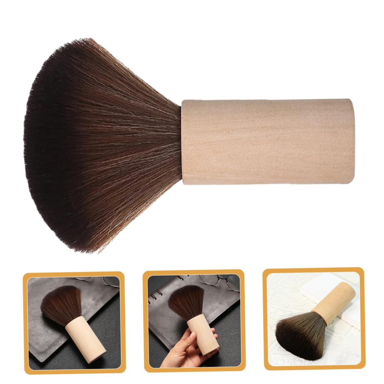 ERINGOGO Vinyl Record Brush Record Cleaning Brush Anti-Static Wooden Handle for Turntables