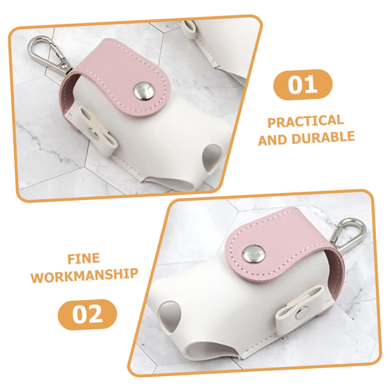 Baluue 5stücke Golfball Aufbewahrungstasche Aus Pu Tragbare Golfs Balltasche Mit Metallclip Praktische Hüfttasche Für Outdoor-aktivitäten Für Golfer Und Golfzubehör