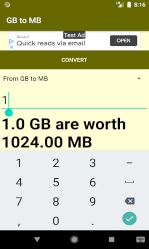 Converter GB to MB