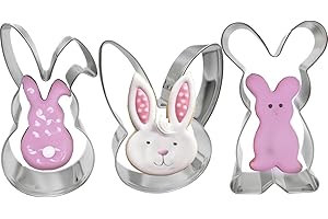 3.55" 3.35" 3.15" Easter Bunny Cookie Cutter Set