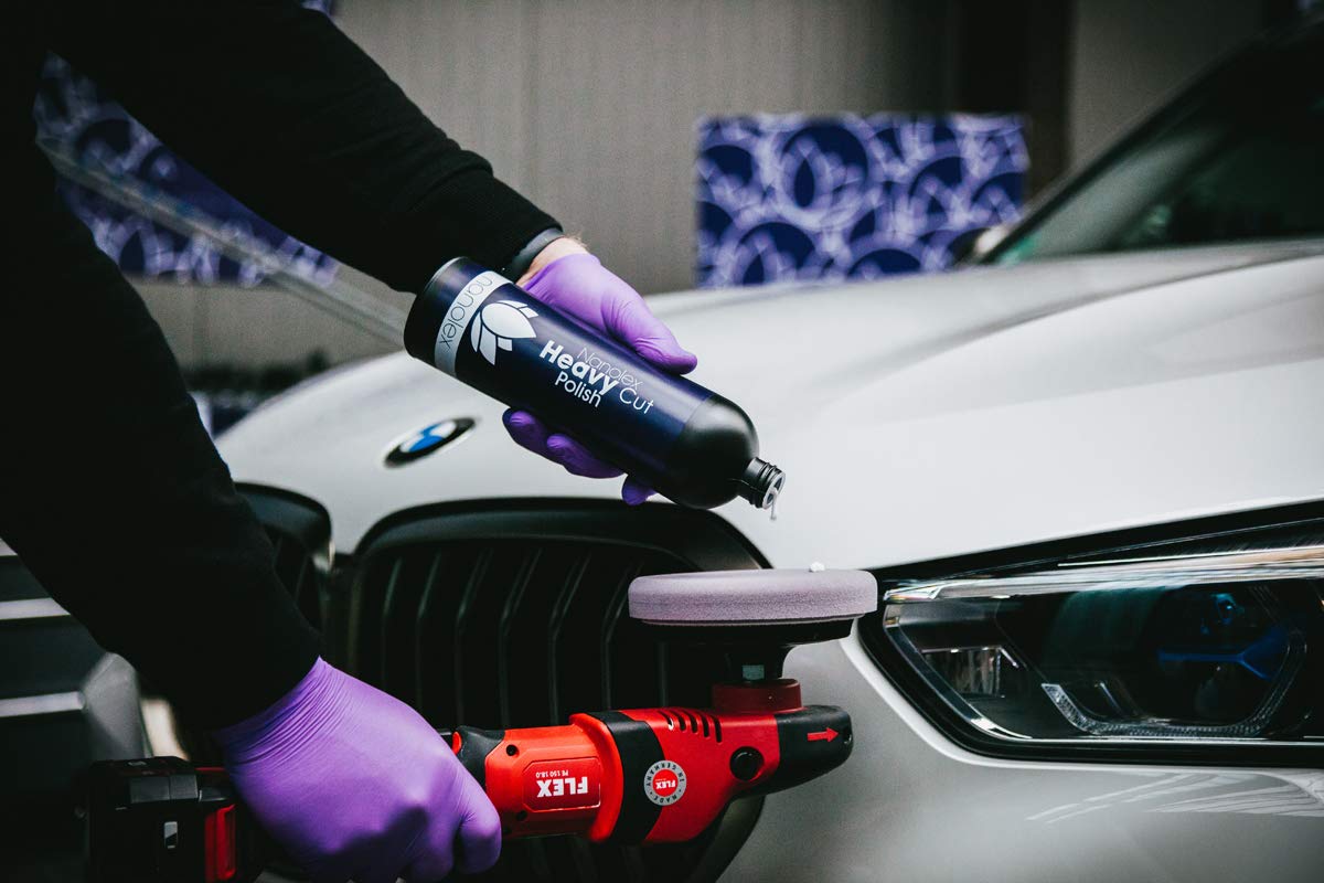 Nanolex Heavy Cut Politur, Premium Schleifpolitur & Schleifpaste für alle Autolacke, Polierpaste Auto entfernt tiefe Kratzer & Schleifspuren bis 1.500er Körnung, silikonfreier Lackreiniger, 1 x 750ml