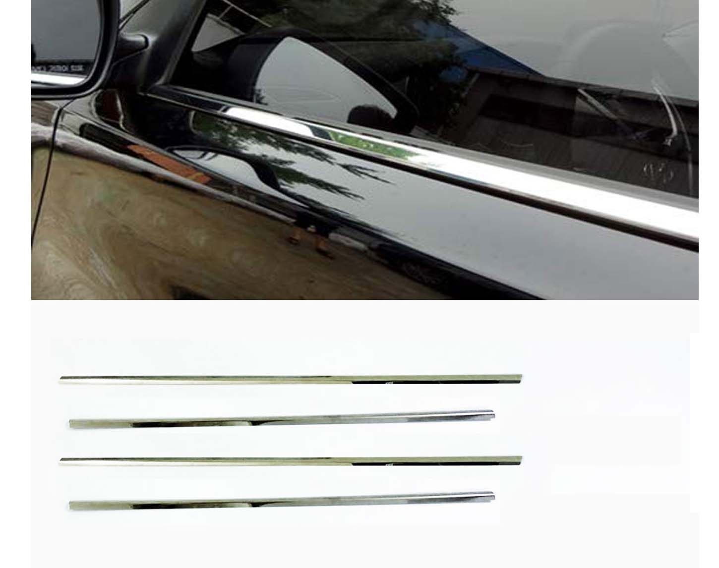 Auto E-Shopping Car Window Lower Garnish Stainless Steel Chrome