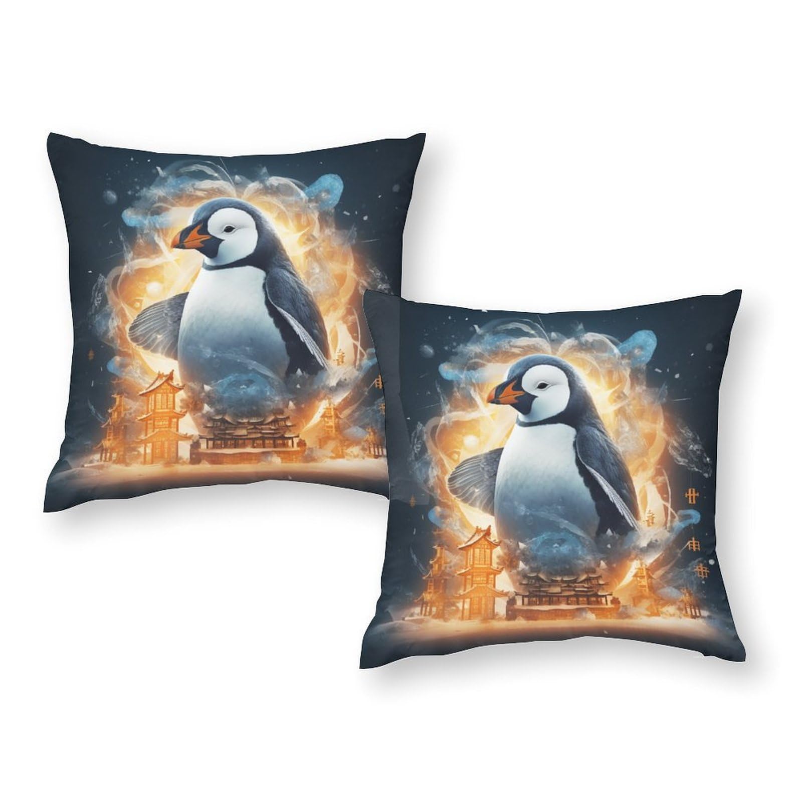 Housse de coussin pingouin pour canapé et voiture, style architecture
