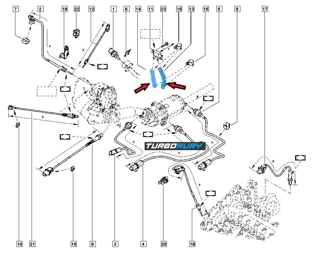 Tubes de Capteur de Pression Remplacement - Compatible avec RENAULT CAPTUR I Compatible avec DACIA DUSTER Compatible avec MERCEDES CITAN Compatible avec NISSAN NV250 - Numéro OE 208744694R