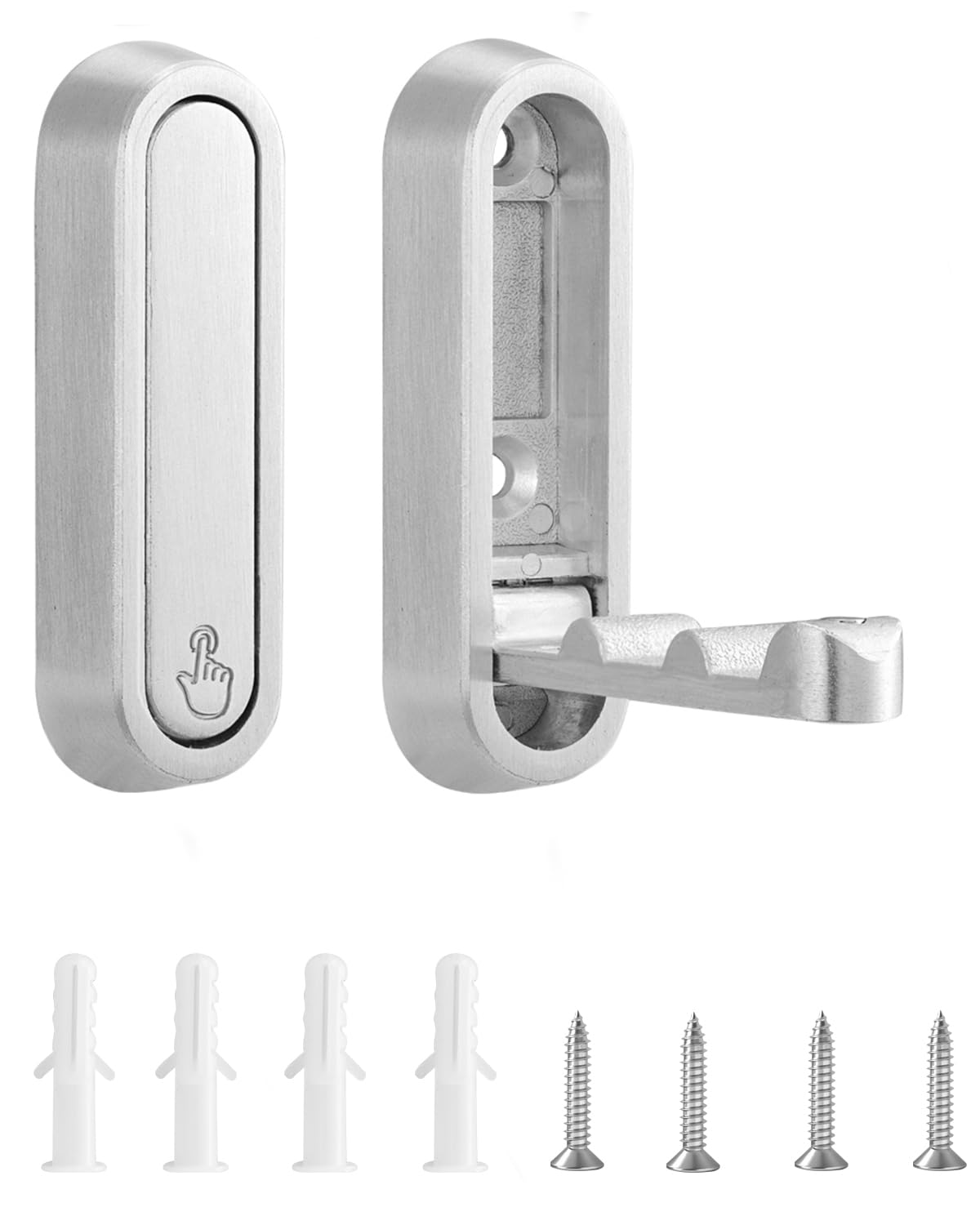 2PCS Folding Wall Hooks, Foldable Coat Hooks, Heavy Duty Wall Mounted Metal Hooks for Hanging Coats, Scarves, Hats, Bags, Towels, Bathrobes, Keys,